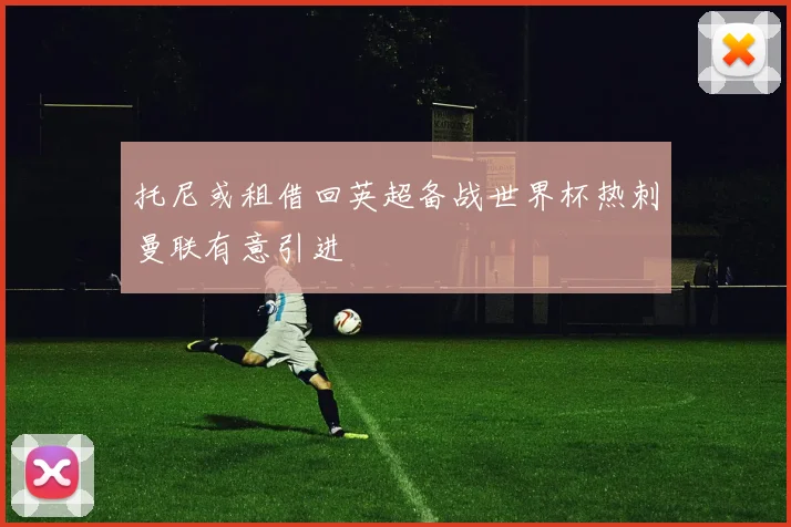 托尼或租借回英超备战世界杯热刺曼联有意引进